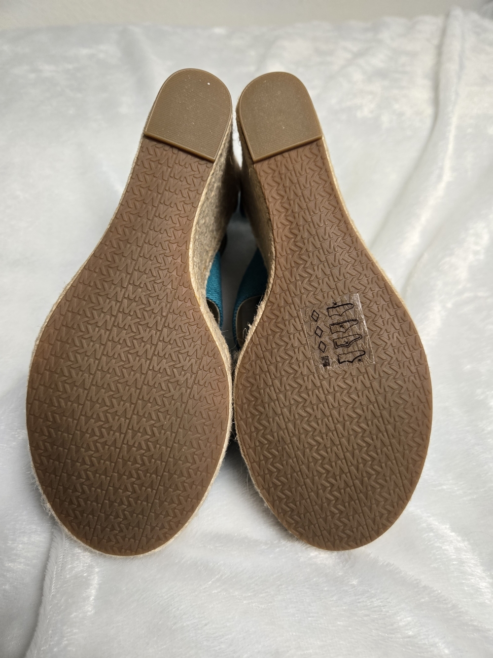 MICHAEL Michael Kors Teal Front-Zip Espadrille Wedge Sandals - Picture 3 of 6